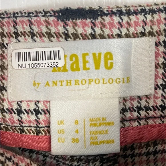 Maeve By Anthropologie The Avery Pleated Wide-Leg Trousers Plaid Edition - Picture 13 of 16